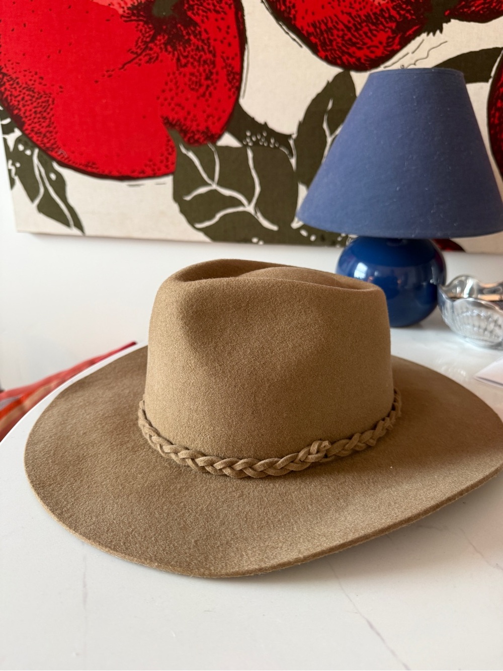 Felted wool brimmed hat